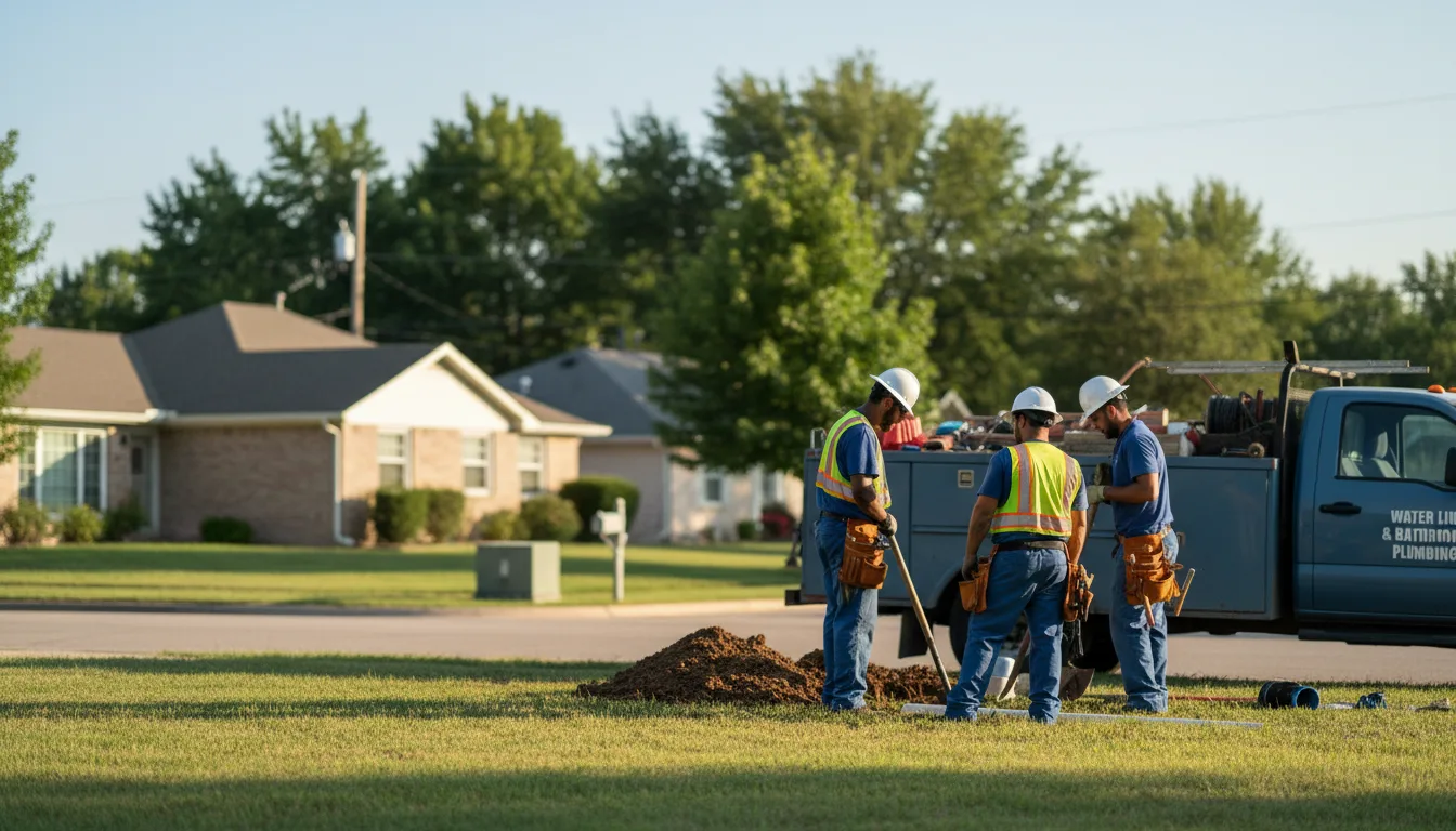 Residential water line and bathroom plumbing service in North Bay, NY